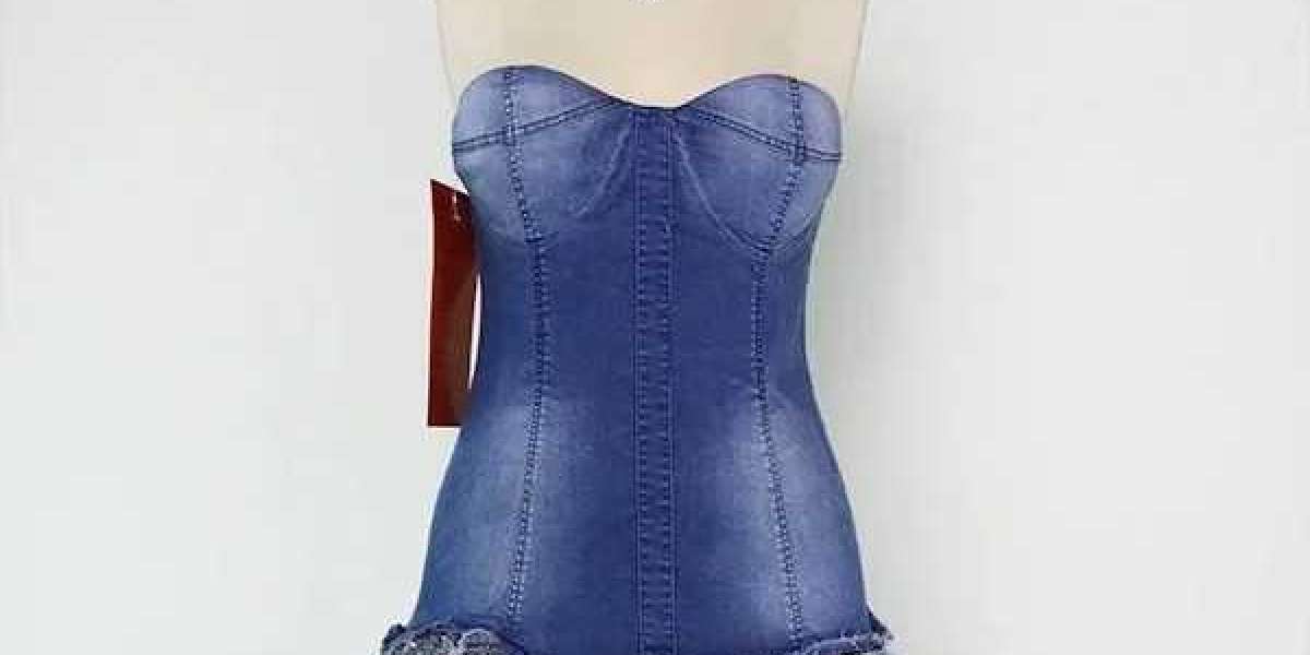 What are the factors that affect the price of denim bandeau dress