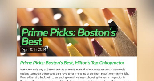 Prime Picks: Boston's Best | Smore Newsletters