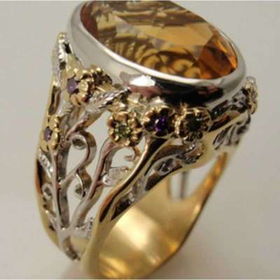 Custom Citrine Floral Accent Ring Profile Picture