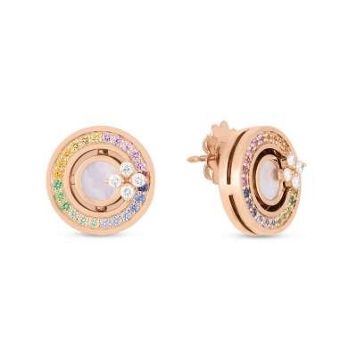 Roberto Coin 18kt Rose Gold Love in Verona Rainbow Stud Earrings Profile Picture