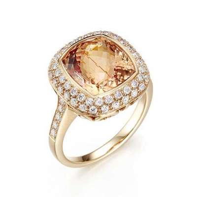18K Precious Topaz & Pavé Diamond ring Profile Picture