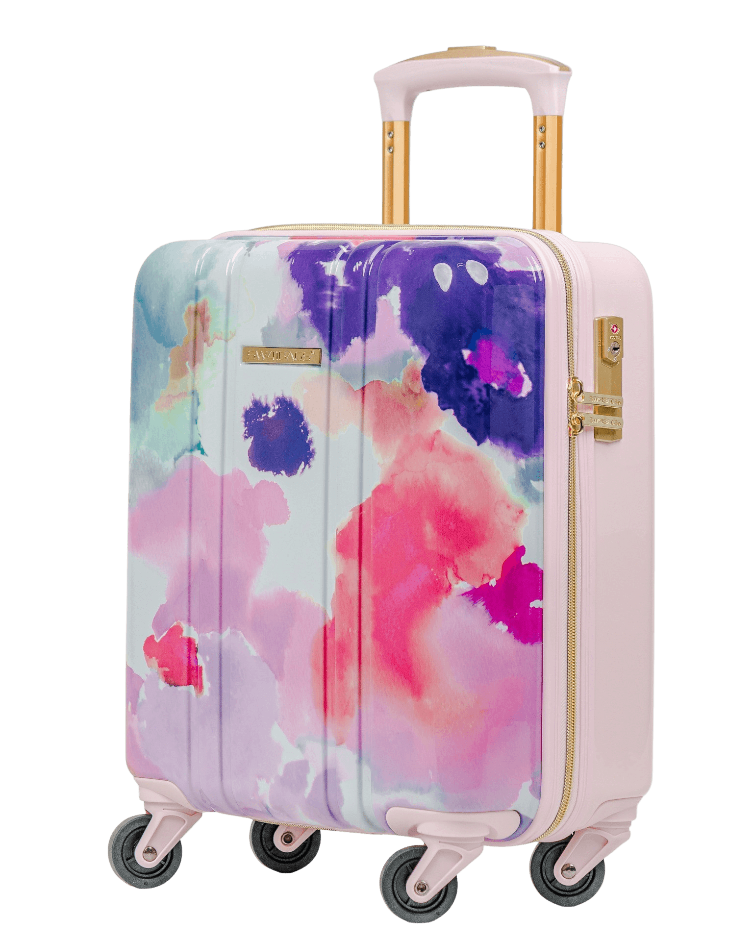 Koffer M erweiterbar 63cm Swissbags Pastel Flowers pink kaufen